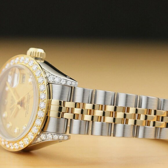 Sale! Rolex 1ct+ Diamond Datejust Yellow Gold Ladies Watch